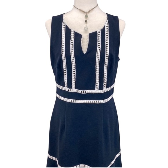 Nanette Lepore Navy White Lace Dress - Picture 3 of 7